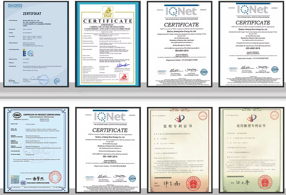 Sistema de calentamiento solar de agua presurizado dividido Sistema de calentamiento solar de agua presurizado dividido
